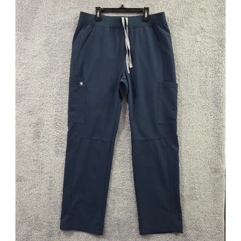 FIGS Men's Axim Cargo Scrub Pants Dark Harbor Teal Medium Technical Collection